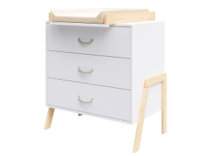 Luna Kommode mit Wickeltisch weiß - Kiefer